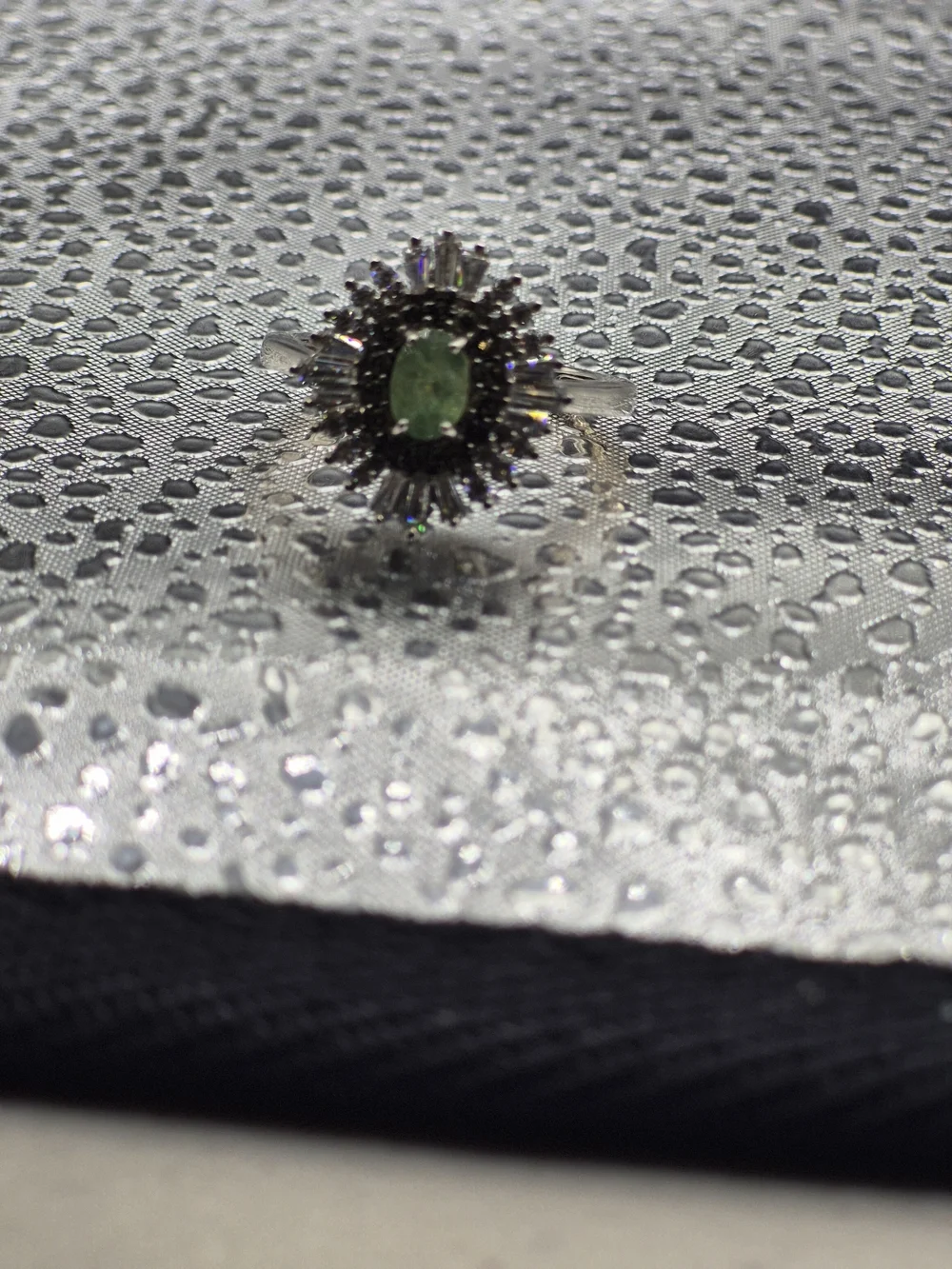 Premiun Ambanja Demantoid Garnet And Multi Gemstone Halo Ring